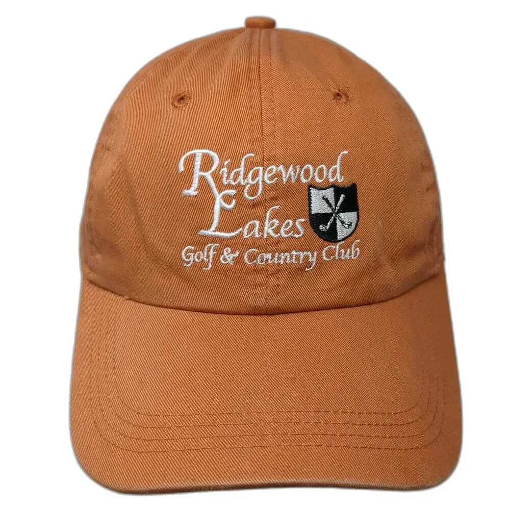 Ahead Baseball Cap Orange One Size Ridgewood Lakes Golf Country Club Florida Hat